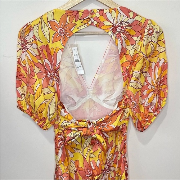BNWT !! J. Crew Collection puff-sleeve cupro-blend maxi dress : sunset floral - Picture 2 of 9